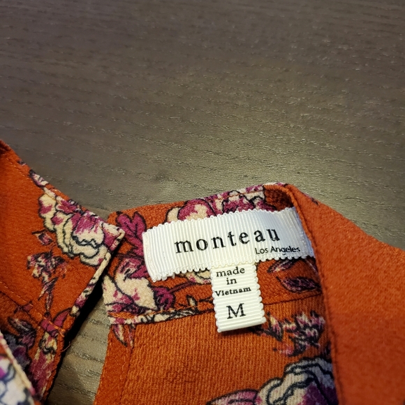 Monteau sleeveless blouse. Floral M - Picture 2 of 4